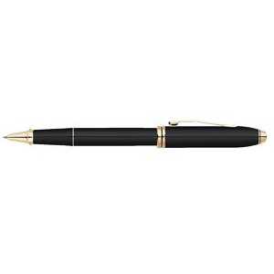 Cross® Townsend® Black Lacquer Rollerball Pen With Gold Trim
