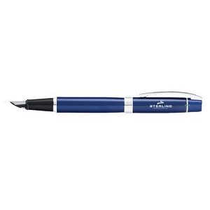 Sheaffer® 300 Glossy Blue Fountain Pen With Chrome Plated Trims