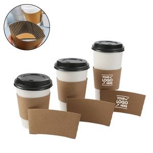 Eco-Friendly Kraft Paper Coffee Cup Sleeves