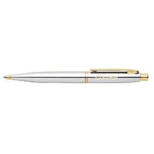 Sheaffer® VFM Polished Chrome Ballpoint Pen With Gold Plated Trims