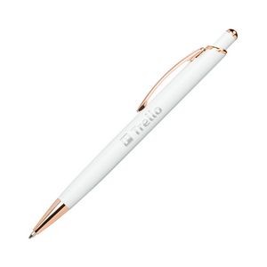 Witman Rose Gold Accent Clicker Pen - White