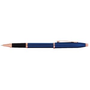 Cross® Century II® Translucent Blue Lacquer Rollerball Pen With Rose Gold Trim