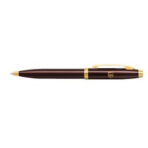 Sheaffer® 100 Coffee Brown Ballpoint Pen With PVD Gold Trims