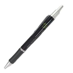Custom Plastic Ballpoint Click Pen w/ Rubber Grip