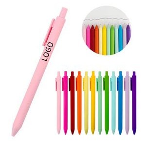 Press Type Macaron Color Plastic Pens