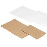 Flat White Kraft Paper Merchandise Bag (10"x2"x15")