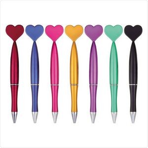 Novelty Colorful Heart Shape Plastic Ballpoint Pen