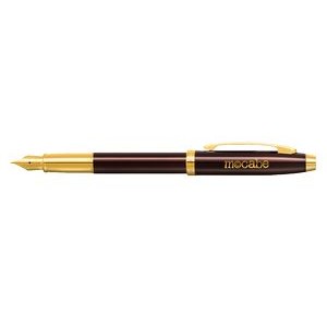 Sheaffer® 100 Coffee Brown Medium Nib Fountain Pen With PVD Gold Trims