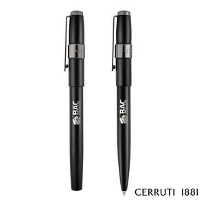 Cerruti 1881® Block Ballpoint Pen & Fountain Pen Gift Set - Black