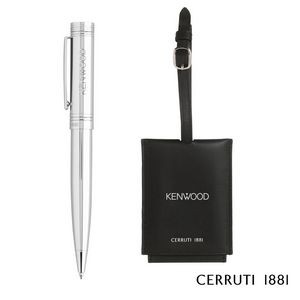 Cerruti 1881® Zoom Luggage Tag & Ballpoint Pen Gift Set - Black