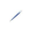 Blue Retractable Ballpoint Pen w/ White Pocket Clip & Tip