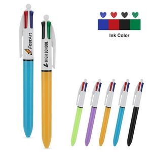 4-Color Retractable Ball Pens, Medium Point (1.0mm)