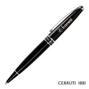 Cerruti 1881® Silver Clip Ballpoint Pen - Black