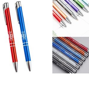 Press metal aluminum rod ballpoint pen