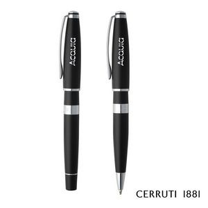 Cerruti 1881® Bicolore Ballpoint & Rollerball Pen Gift Set - Black