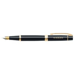 Sheaffer® 300 Glossy Black Fountain Pen With Gold Tone Trims