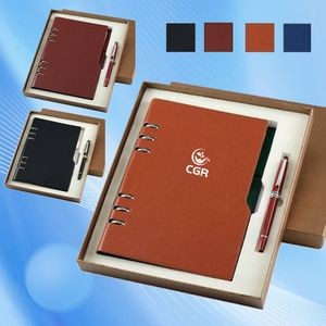 Hardcover Notebook with Refillable Pen Gift Set