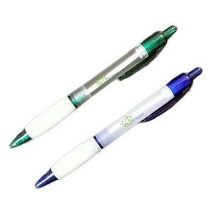Custom Plastic Ballpoint Click Pen w/ Translucent Barrel
