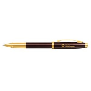 Sheaffer® 100 Coffee Brown Rollerball Pen With PVD Gold Trims