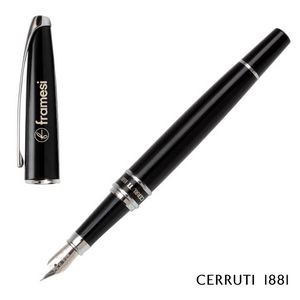 Cerruti 1881® Silver Clip Fountain Pen - Black