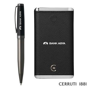 Cerruti 1881® Hamilton Ballpoint Pen & Power Bank Gift Set - Black