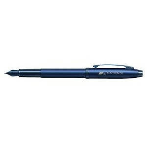 Sheaffer® 100 Satin Blue Fountain Pen With PVD Blue Trims