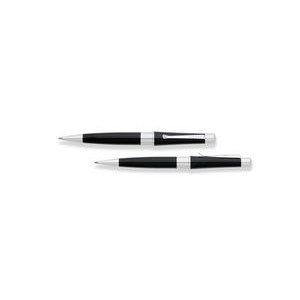 Cross Beverly Black Lacquer Ballpoint Pen Chrome Appts