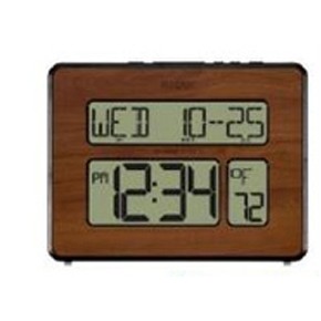 La Crosse® Technology Atomic Digital Wall Clock (Walnut Brown)