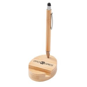 Bamboo Magnetic Stylus Pen & Phone Stand