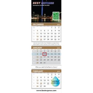 Custom 3-Month Premium Wall Calendar (Digital)