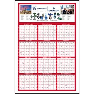 GIANT Full Color Yearly View Wall Calendar - with weekly numbering