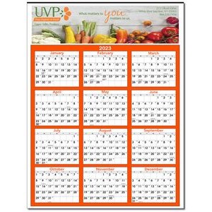Full Color Yearly View Wall Calendar