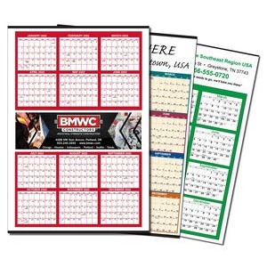 Large Year View Calendar w/Middle Ad
