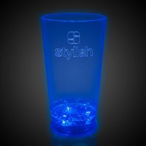 16 Oz. Laser Engraved Blue Light-Up Pint Glass