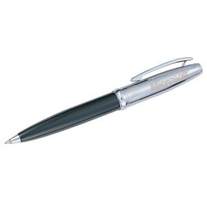 Executive Silver Ballpoint Pen w/Etched Wave Design