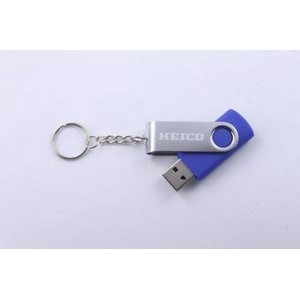 8GB Usb 2.0 Swivel Flash Drive with Key Chain