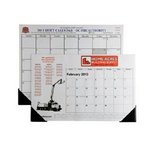 Full Size Desk Calendar w/ Vinyl Header & 2 Vinyl Corners