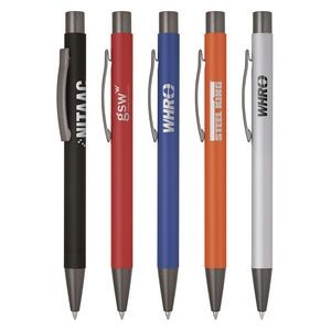 Kelvin-V Soft Touch Ballpoint Pen w/Bold Colored Barrel