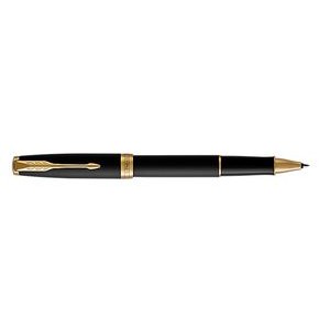 Parker Sonnet Matte Black Rollerball Pen With Gold Trim