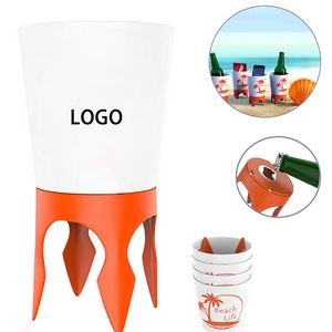 Beach Cup Holder With Bottle Opener