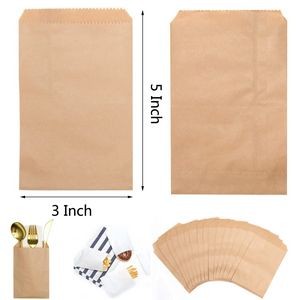 Small & Eco-Friendly 3x5 Inch Kraft Paper Bakery Bags - Ideal for Treats