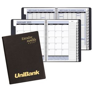 Executive Monthly Planner w/ Continental Vinyl Cover
