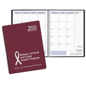 Two Year Monthly Desk Planner w/ Shimmer Cover