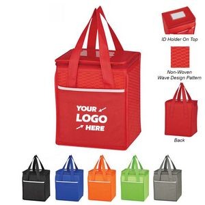 Non-Woven Wave Design Cooler Lunch Bags