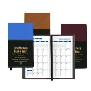 Mystic Series Soft Cover 2 Tone Vinyl Monthly Planner / 1 Color