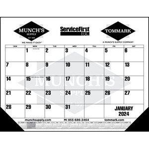 Standard 1 Color Desk Pad Calendar w/Top & Bottom Imprint