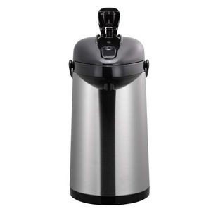 2.5 Liter SteelVac™ Glass Lined Airpot w/Lever Pump Lid (Brushed Stainless)