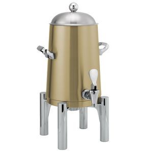 Round Flame Free™ 1.5 Gallon Thermo-Urn™ w/Domed Lid (Vintage Gold)