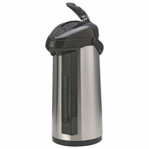 3 Liter SteelVac™ Stainless Steel Lined Airpot w/Lever Pump Lid (Brushed Stainless)