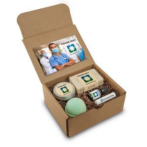 Wellness Gift Set - Soap, Bath Bomb, Essential Oil, Candle Tin, and Lip Balm